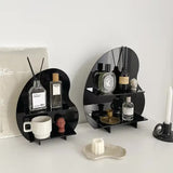 40*36*10cm White Acrylic Desktop Storage Organizer - Christmas Aromatherapy Display Shelf for Cosmetics, Candles, and Decorative Items - 45-Degree Angle