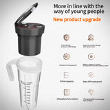 White Portable Juicer - Rechargeable Outdoor Travel Juice Cup with Six Blades, Multifunctional Smoothie Maker - Side View