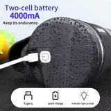 White Portable Juicer - Rechargeable Outdoor Travel Juice Cup with Six Blades, Multifunctional Smoothie Maker - Top-Down View