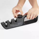 Adjustable Multi-Functional Knife Sharpener with Angle Control for Kitchen Tools, Scissors, and Blades - Front View