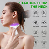 7-Color LED Neck Massager with Heat Therapy, 7 Modes, USB Rechargeable Neck Beauty Device - Front View