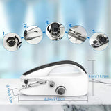 Handheld Mini Sewing Machine, Portable Multi-Functional Electric Sewing Machine with Dual-Speed Adjustment for Home Use - Top-Down View