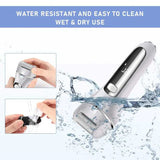 White 10 Pcs Suit Electric Foot Callus Remover with LCD Display | Waterproof Pedicure Set | Dual-Speed Dead Skin Exfoliator for Smooth Feet - Top-Down View