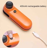 White Portable Mini Food Vacuum Sealer - Convenient Household Snack Bag Sealing Machine - Front View