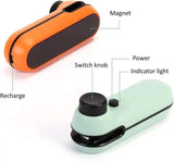 White Portable Mini Food Vacuum Sealer - Convenient Household Snack Bag Sealing Machine - 45-Degree Angle