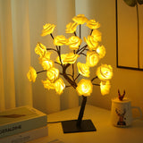 LED Rose Flower Tree Light with Detachable Base and USB Switch ??Decorative Night Light for Home D?cor