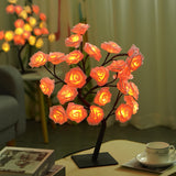 LED Rose Flower Tree Light with Detachable Base and USB Switch ??Decorative Night Light for Home D?cor