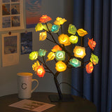 LED Rose Flower Tree Light with Detachable Base and USB Switch ??Decorative Night Light for Home D?cor