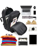 Black Outdoor sports backpack Large capacity travel commuter backpack Water-proof multifunctional backpack - Front View