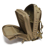 Black Outdoor sports backpack Large capacity travel commuter backpack Water-proof multifunctional backpack - Top-Down View