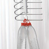 2 PCS Black Stainless Steel Foldable Pants Hanger ??Multi-Layer Non-Slip Closet Organizer for Clothes and Trousers
