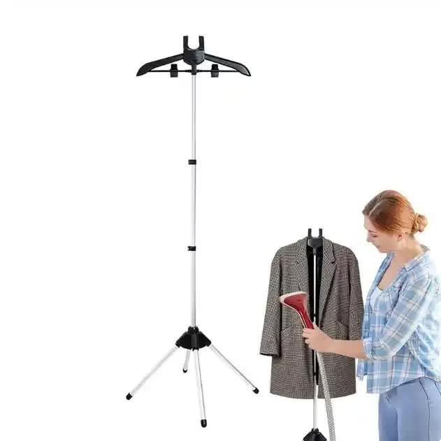 Black Adjustable Foldable Garment Steamer Stand ??Independent Support for Home Use