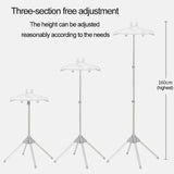 Black Adjustable Foldable Garment Steamer Stand – Independent Support for Home Use - Front View