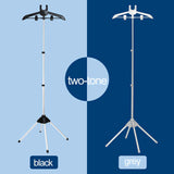 Black Adjustable Foldable Garment Steamer Stand – Independent Support for Home Use - 45-Degree Angle