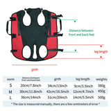 S Red Multifunctional Pet Backpack with Adjustable Straps, Outdoor Assist Walking Harness Carrier for Dogs And Cycling Dog Backpack - 45-Degree Angle