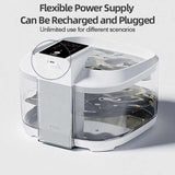 White 4.5L Rechargeable Pet Water Fountain for Cats & Dogs - Automatic Circulating Water Dispenser with Large Capacity - Front View