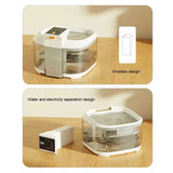 White 4.5L Rechargeable Pet Water Fountain for Cats & Dogs - Automatic Circulating Water Dispenser with Large Capacity - Top-Down View