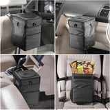 Car Trash Can, Waterproof Insulated Cooler Bag, Foldable Auto Organizer, Multi-Purpose - Top-Down View