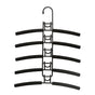 2 PCS Black Children's Multi-Layer Foam Hanger, Detachable Non-Slip Clothes Rack, Space-Saving Wardrobe Organizer