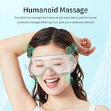 Pink Air Compression Eye Massager, Heated Eye Massager with Vibration & Bluetooth Music, Portable Eye Care Device - Front View