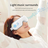 Pink Air Compression Eye Massager, Heated Eye Massager with Vibration & Bluetooth Music, Portable Eye Care Device - Side View