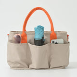 Khaki Multi-Function Diaper Bag with Insulated Lining, Large Capacity Mommy Bag, Shoulder & Crossbody Baby Bag - 45-Degree Angle