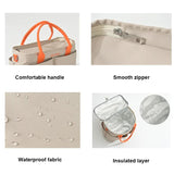 Blue Multi-Function Diaper Bag with Insulated Lining, Large Capacity Mommy Bag, Shoulder & Crossbody Baby Bag - Side View