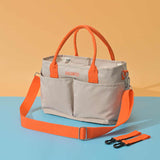 Blue Multi-Function Diaper Bag with Insulated Lining, Large Capacity Mommy Bag, Shoulder & Crossbody Baby Bag - Rear View