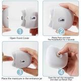 White Automatic Electric Nail Trimmer with LED Light, Rechargeable Nail Clipper and File for Adults & Kids, Portable Nail Care Device - Front View