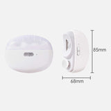 White Automatic Electric Nail Clipper & Grinder – Multi-Functional Safe Nail Trimmer for Adults & Kids - Rear View