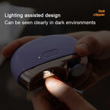Purple Automatic Electric Nail Clipper & Grinder - Multi-Functional Safe Nail Trimmer for Adults & Kids - Side View