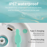 White Electric Bath Brush & Multi-Functional Massager ??Long Handle Waterproof Body Cleansing Tool