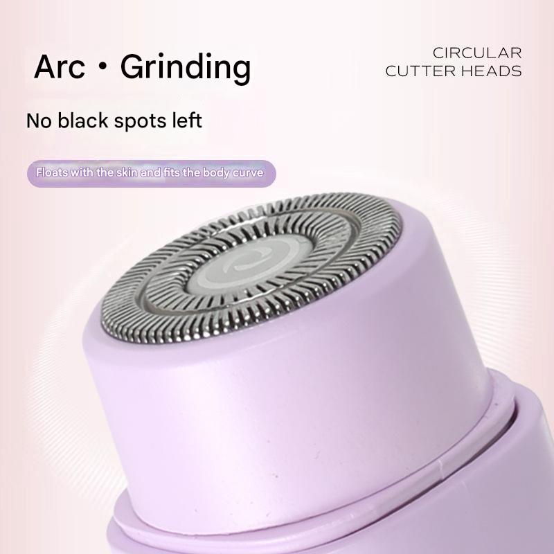 Purple Portable Wireless Electric Hair Remover Dual-Head Rechargeable Mini Shaver for Women s Sensitive Areas