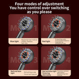 Grey Intelligent Scalp Massager Brush with Red Light Therapy – Hair Care, Volumizing, and Essence Applicator - Front View