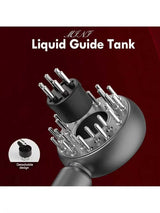 Grey Intelligent Scalp Massager Brush with Red Light Therapy – Hair Care, Volumizing, and Essence Applicator - 45-Degree Angle