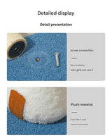 Blue Durable Mushroom Cat Scratching Post - Anti-Slip, No Debris Cat Scratch Pad with Sofa Protection for Small Cats - Side View