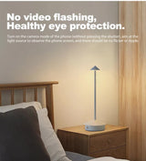 Brown Modern Minimalist Aluminum LED Mushroom Night Light - Creative Bedside Atmosphere Lamp for Dining Room and Bedroom - Top-Down View