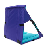 Blue Portable Outdoor Camping Seat Pad with Backrest, Foldable & Waterproof Concert Cushion, 600D Oxford Fabric, Ideal for Hiking & Picnics - Top-Down View