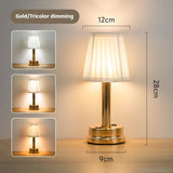 Gold Creative LED Rechargeable Table Lamp | 3 Adjustable Light Modes | Touch Control | USB Charging | Modern Atmosphere Light for Bar, Restaurant, Cafe, and Home Decor