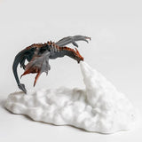 Red Fire Dragon 3D Printed LED Dragon Flame Night Light ??Unique Decorative Lamp for Desk, Bedroom & Gift Ideas