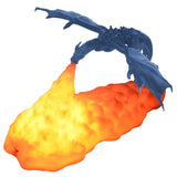 Blue Ice Dragon 3D Printed LED Dragon Flame Night Light - Unique Decorative Lamp for Desk, Bedroom & Gift Ideas - 45-Degree Angle