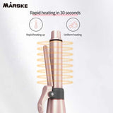 Portable Cordless Hair Curler and Straightener | Wireless Rechargeable Curling Iron | 2 Adjustable Temperature Settings | Compact & Travel-Friendly - Side View
