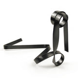 Black Modern Ribbon Wine Bottle Holder - Creative Floating Wine Rack for Home and Bar D?cor