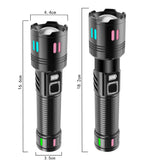 Carton Box Rechargeable High-Power Emergency Flashlight ??Super Bright Portable Outdoor Patrol Torch with Digital Display