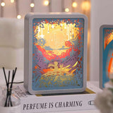 Deer in the Deep Forest 3D Paper Carving Night Light - USB Or Battery Powered Decorative Bedside Lamp | Atmosphere Lamp for Bedroom | Creative Starry