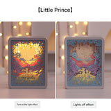 The Little Prince 3D Paper Carving Night Light - USB Or Battery Powered Decorative Bedside Lamp | Atmosphere Lamp for Bedroom | Creative Starry Night