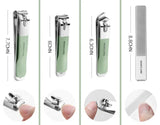 18-Piece Manicure and Pedicure Set - Stainless Steel Nail Clipper Kit | Professional Nail Care Grooming Tools | Compact Portable Case - Side View