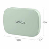 White 18-Piece Manicure and Pedicure Set - Stainless Steel Nail Clipper Kit | Professional Nail Care Grooming Tools | Compact Portable Case - Front View