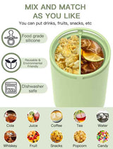 Beige 40oz Silicone Dual-Chamber Cup Separator - Food-Grade Drink Divider, Cold Drink Mug with Separate Compartments, BPA-Free Silicone Liner for