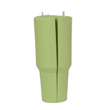Green 40oz Silicone Dual-Chamber Cup Separator ??Food-Grade Drink Divider, Cold Drink Mug with Separate Compartments, BPA-Free Silicone Liner for